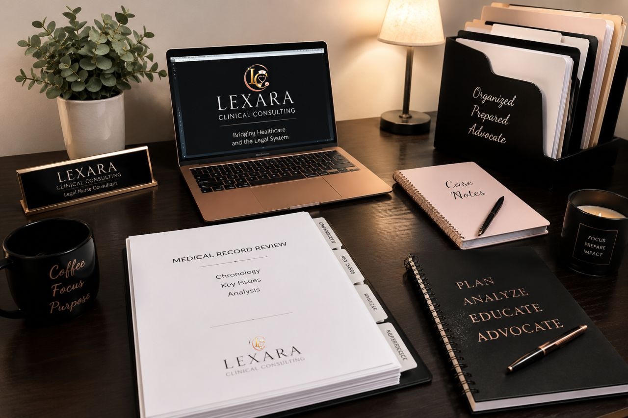 Organized Lexara Clinical Consulting workspace